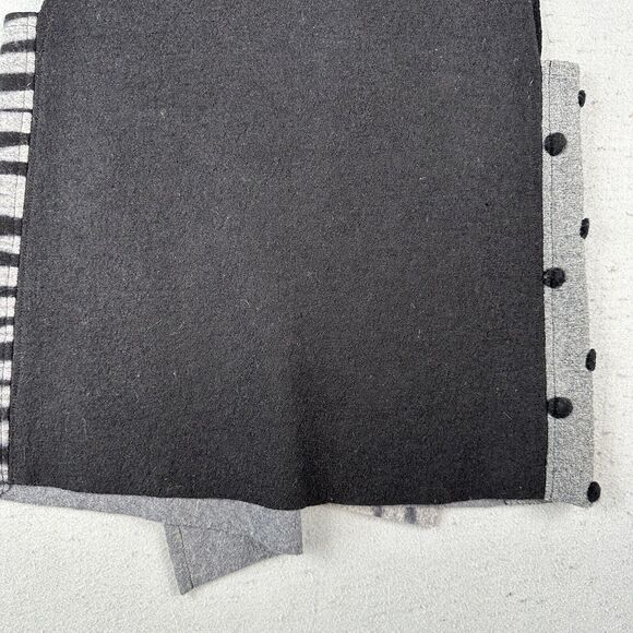 Herzenburg Hand Painted Original Vest Women’s Small Gray Wool Open Front Art - Picture 16 of 16